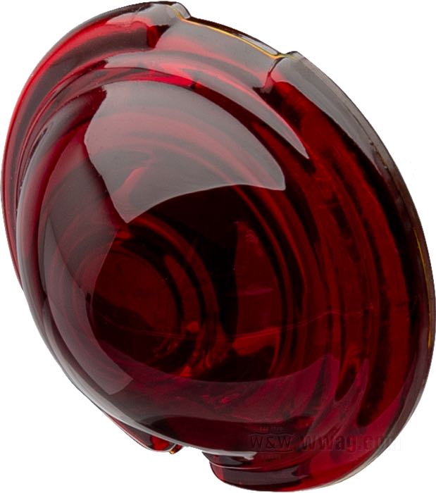 Lens; for Custom Bullet Lights; glass, red; Ø 53.8 mm; gross weight: 30 g