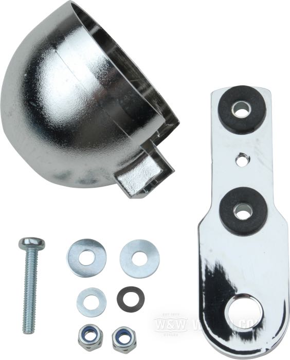 Mounting kit by MMB; for MMB electronic tachometers; steel / plastic, chrome-plated; with cup and bracket; gross weight: 70 g