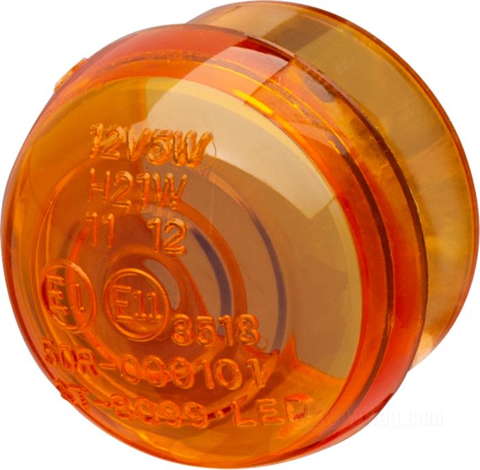 Turn signal lens; for Micro Bullet Lights; acrylic glass, amber; Ø 27 mm; lens: amber; gross weight: 10 g