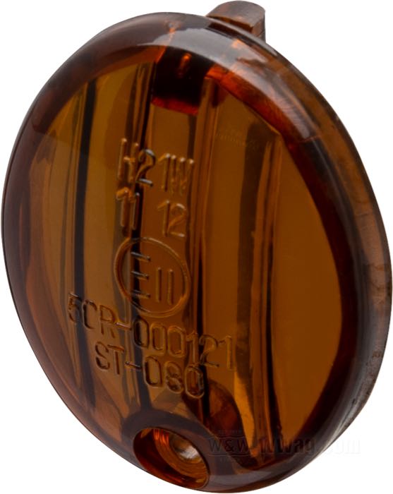Turn signal lens; for Micro-Flash turn signals; acrylic glass; width x height: 37 x 30 mm; lens: smoke; gross weight: 20 g