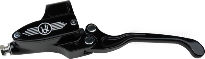 Hand clutch master cylinder »Contour« by Performance Machine; for PM Contour handlebar controls; fits models 2007→; with starter interrupt switch; billet aluminum, Contrast Cut; hydraulic; piston Ø: 11/16” (17.5 mm); required brake fluid: DOT 3, 4 or 5; gross weight: 487 g