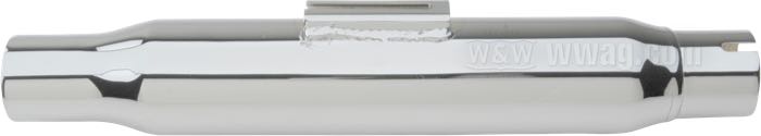 Schalldämpfer »Straight Cut« von Paughco; Stahl, verchromt; Länge: 40 cm; Krümmerdurchmesser: 1-3/4”; Ø Auspufftopf: 64 mm; ohne Prüfzeichen; USA; Bruttogewicht: 1.45 kg