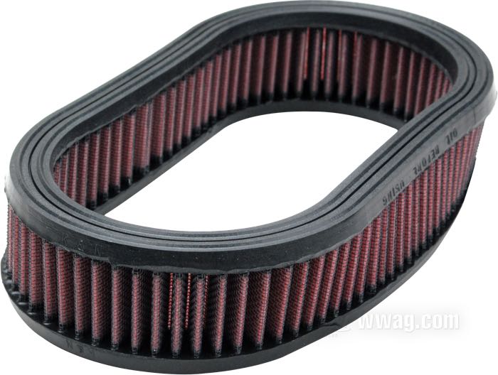 Elément filtrant de K&N; adaptable à Sportster 1972-early 1973, Sportster 1983-1985, FX et FL 1972-early 1975; remplace l’élément d'origine 2-5/8” de large; caoutchouc / coton / acier; profondeur: 50 mm; remplace OEM HD 29036-72; poids brut: 440 g
