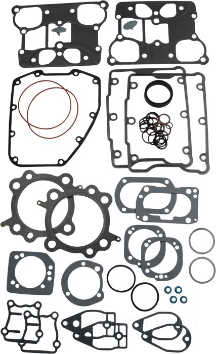 Gasket kit by Cometic Gasket; for Cylinder head; fits Twin Cam 88 →2002; with 0.040 headgasket and cam cover gasket →2002; paper / rubber / steel; nominal bore: 3-3/4 ”; replaces OEM HD 17052-99; USA; gross weight: 410 g