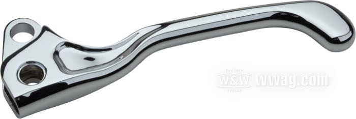 Hand clutch lever by Performance Machine; for PM Contour handlebar controls / cable clutch actuation; fits models 1984-2006; billet aluminum, chrome-plated; gross weight: 100 g