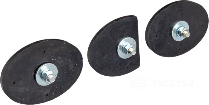 Jeu de caoutchoucs de pédale; pour frein et d'embrayage; adaptable à tous les modèles avec embrayage au pied et frein méchanique; acier / caoutchouc, noir; poids brut: 290 g