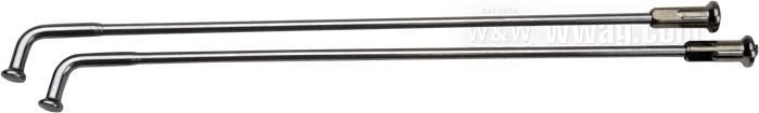 Radios; acero inoxidable, pulido; largo L1: 220 mm; para buje estrecho delantero; para llantas con base semi-profunda 19