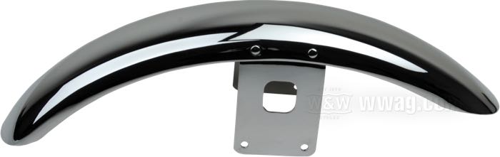 Parafango anteriore; atto per XLX 1983-1985, XLH 883 1986 e 1988-1990, XLH 1100 1987, ; acciaio, cromato; per pneumatico: 18”, 19 ”; con supporti cromati; rimpiazza OEM HD 59031-83; peso lordo: 1.15 kg