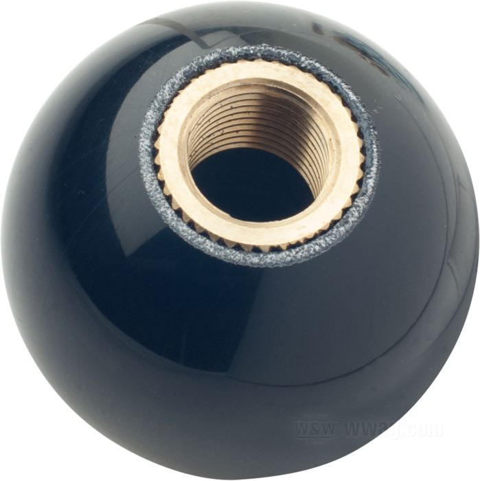 Schaltknopf von Mooneyes; Kunststoff, schwarz; Ø 2”; Gewinde: M16; mit Gewindeeinsätzen 3/8