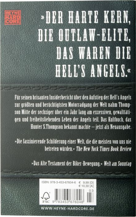 Libro »Hell´s Angels«; carta; larghezza x altezza: 12 x 18.4 cm; di Hunter S.Thompson; copertina morbida; 448 pagine; tedesco; ISBN: 9783453620056; peso lordo: 380 g