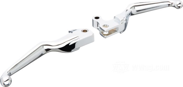 Hand brake/clutch lever »Ergonomic«; fits Sportster 2004-2006; aluminum, chrome-plated; gross weight: 290 g