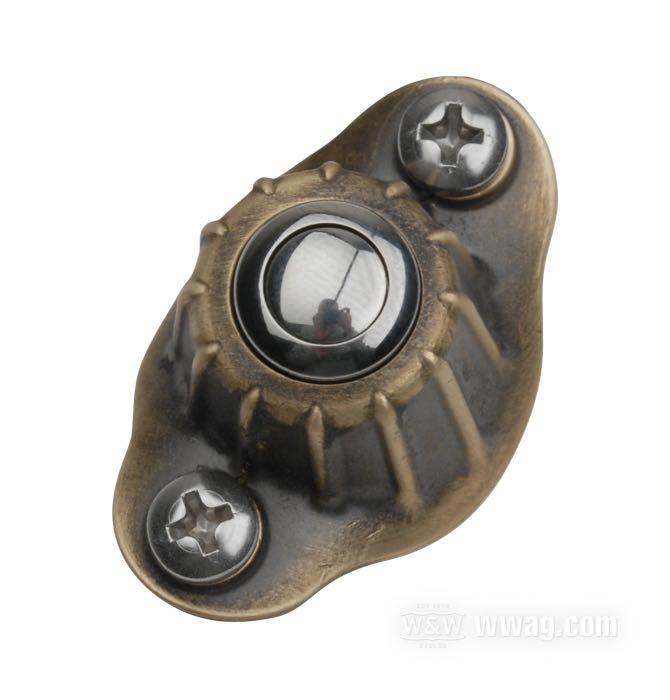 Tasterarmatur »Deluxe« von Kustom Tech; für Hupe / Blinker (einzeln) / Startermotor; für 1” Lenker; mit einem Taster; Messing, blank; mit zwei Kabeln; Italien; Bruttogewicht: 80 g