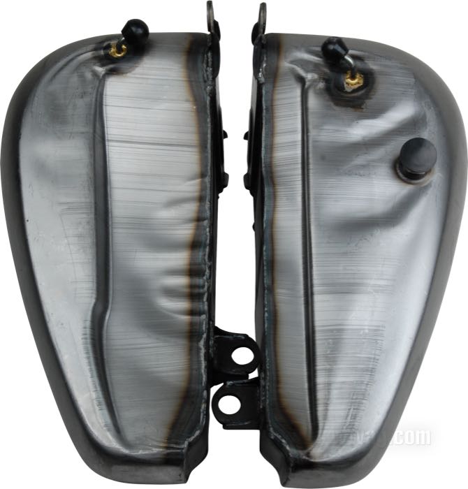Gas tank »Flatside Fat Bob 6 gal«; fits Softail 1984-1999; steel; volume: 23 l; required gas cap: screw-in 1983→; required petcock: M22 x 1; gross weight: 10 kg
