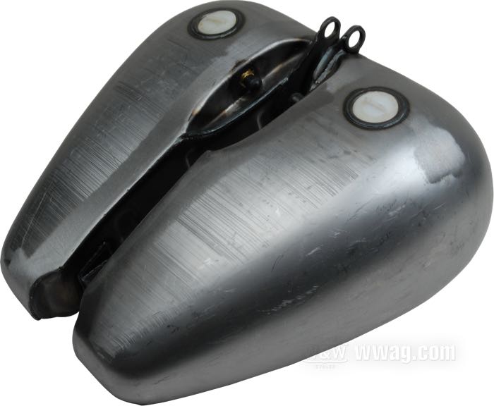 Gas tank »Flatside Fat Bob 6 gal«; fits Softail 1984-1999; steel; volume: 23 l; required gas cap: screw-in 1983→; required petcock: M22 x 1; gross weight: 10 kg