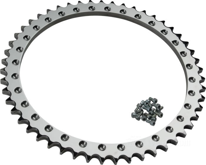 Kettenrad von Kustom Tech; für Hydraulik-Hinterrad-Bremse; 51 Zähne; Stahl, verchromt; mit Innensechskant-Schrauben; Bruttogewicht: 1.1 kg