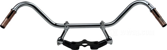 Fork clamp »Stelling & Hellings« by Faber Cycle; for Springer fork; fits Big Twin 1936-early 1946, 45 cui/750cc 1940-1957; Inline; steel, bare; width: 285 mm; USA; gross weight: 1.19 kg
