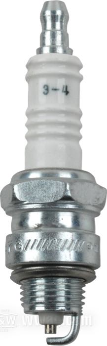 Spark plug »OEM«; fits Big Twin 1948-1974, KH+XL  1954-1978, Servi-car 1956-1973; steel / ceramic; thread: M14 x 1.25; thread length: 3/8 ”; wrench size: 13/16 ”; replaces OEM HD 32303-47A, 32305-48A, and 32301-60; Mexico; gross weight: 57 g