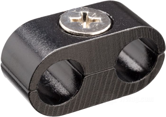 Klemme; für Zündkabel; Aluminium, schwarz, eloxiert; Bruttogewicht: 10 g