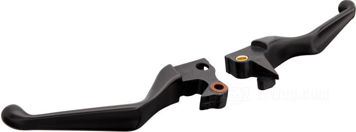 Handbrems-/Kupplungshebel; passend für Sportster XL/XR 2004-2013; Aluminium, schwarz, kunststoffbeschichtet; ersetzt OEM HD 46944-07A; Japan; Bruttogewicht: 350 g