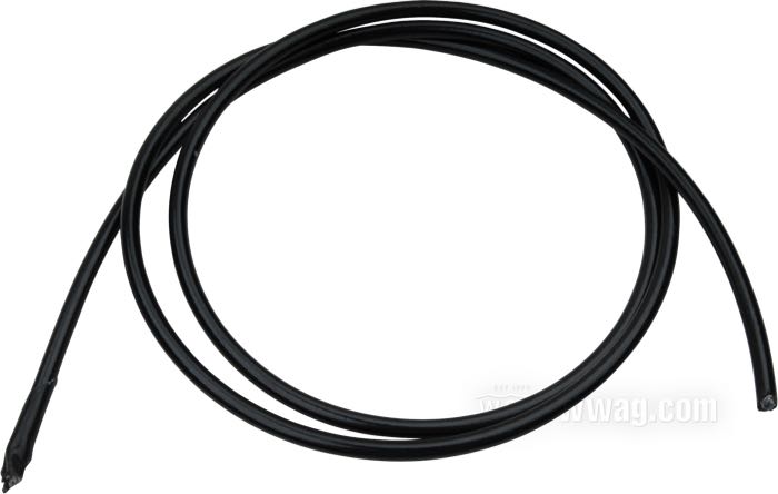 Bremsleitung von Goodridge; Edelstahl / innere Leitung aus PTFE, schwarz kunststoffummantelt; Bruttogewicht: 100 g