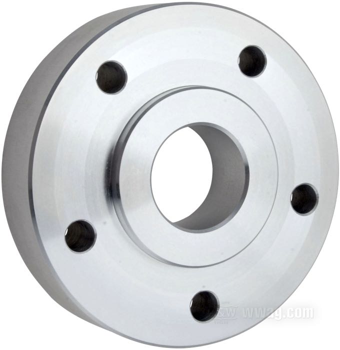 Flansch-Versatzscheibe von CPV; für Bremsscheibe; passend für Modelle 2000→; Billet-Aluminium; Ø Zentrierbund: 56 mm; Außen-Ø: 108 mm; Versatz: 1 ”; max. Ø der Montageschrauben: 3/8”; Bruttogewicht: 580 g