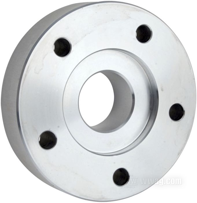 Flansch-Versatzscheibe von CPV; für Bremsscheibe; passend für Modelle 2000→; Billet-Aluminium; Ø Zentrierbund: 56 mm; Außen-Ø: 108 mm; Versatz: 1 ”; max. Ø der Montageschrauben: 3/8”; Bruttogewicht: 580 g
