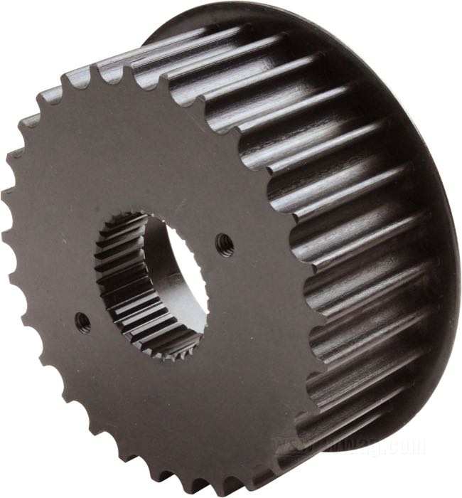 Offset pulley by Carlo's Motorcycles; fits XL 1200 1990-2003 (5-speed); steel; offset: 19 mm; number of teeth: 29; gross weight: 2.75 kg