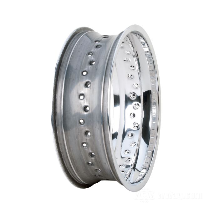 Rim by Morad; aluminum; profile: Morad MTC; rim finish: polished; 5.5x17 ”; Number of Spoke Holes: 40; metal valve in center; inner Ø: 398 mm; for wide and narrow hubs; DOT approved; gross weight: 3 kg