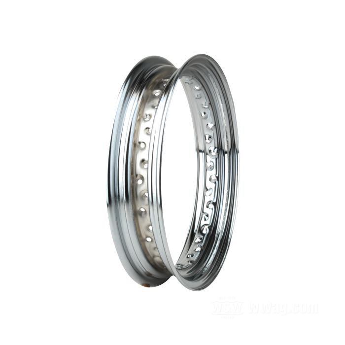 Cerchio; acciaio; profilo: canale profondo; finissaggio cerchio: cromato(a); 3x16 ”; Numero di raggi: 40; valvola ingommata laterale; Ø interno: 363 mm; per mozzi larghi e stretti; peso lordo: 3.54 kg