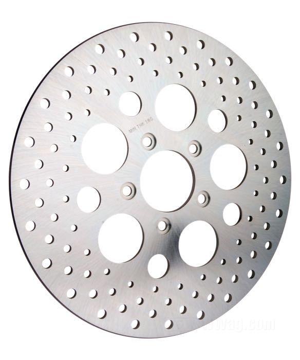 Bremsscheibe; passend für Sportster 2000-2013, Softail 2000-2014, Dyna 2000-2005, Touring 2000-2007; Stahl, gelocht; Ø 11.5”; Montageposition: vorne; Montagebohrungen: 5/16” Flachsenkung; Innen-Ø: 56 mm; ersetzt OEM HD 44156-00; Bruttogewicht: 2 kg