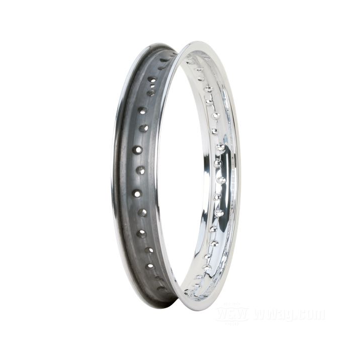 Rim by Morad; aluminum; profile: Morad MTC; rim finish: polished; 2.5x19 ”; Number of Spoke Holes: 40; metal valve in center; inner Ø: 451 mm; for wide and narrow hubs; DOT approved; gross weight: 2.56 kg