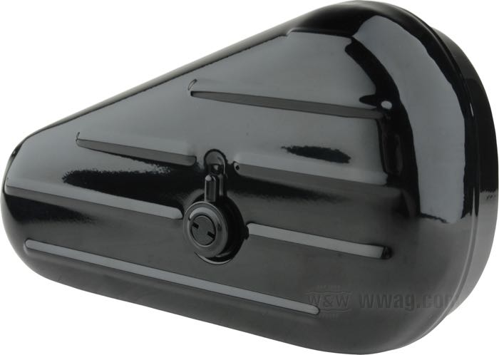 Werkzeugbox »Teardrop«; passend für Big Twins und 45”/750cc Flathead (außer K-Modelle) 1940-1959; Stahl, schwarz, rechte Seite; L x B x T: 27 x 16 x 8.5 cm; ersetzt OEM HD 64205-40; Bruttogewicht: 1.2 kg