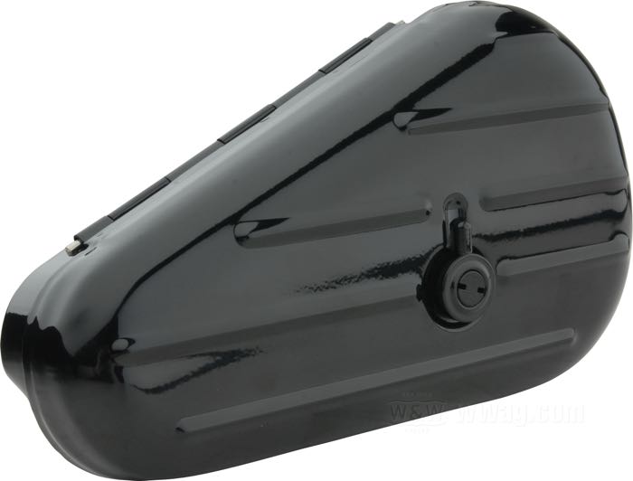 Werkzeugbox »Teardrop«; passend für Big Twins und 45”/750cc Flathead (außer K-Modelle) 1940-1959; Stahl, schwarz, rechte Seite; L x B x T: 27 x 16 x 8.5 cm; ersetzt OEM HD 64205-40; Bruttogewicht: 1.2 kg