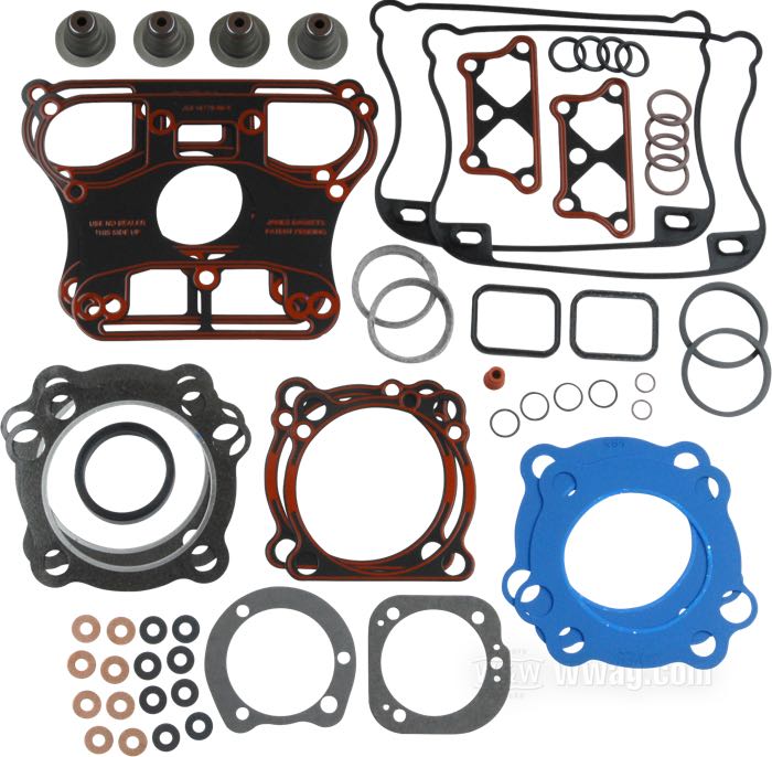 Juego de juntas de James Gaskets; para cilindros y culatas; apropiado para Sportster 2004-2020; goma / acero / silicona; diámetro nominal: 3 ” / 3-1/2 ”; reemplaza OEM HD 17049-04; EE. UU.; peso bruto: 410 g