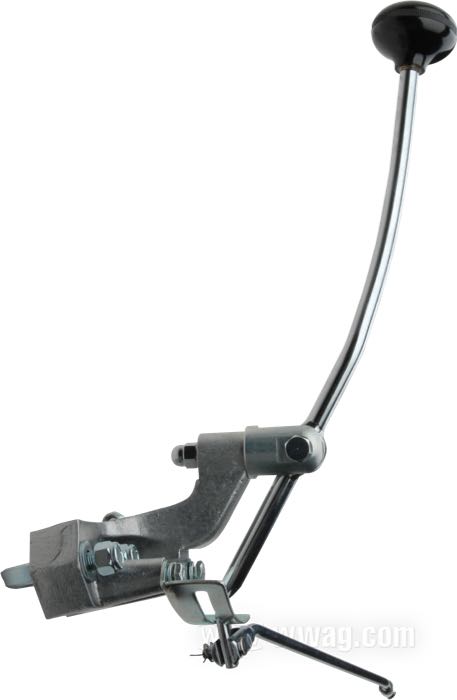 Changement de vitesses à main »Police Style«; adaptable à 4 vitesses avec couvercle de com. de vit. au pied à cliquet; acier / alu coulé; remplace OEM HD 33631-66, 33776-66 et 38460-52; poids brut: 1.45 kg