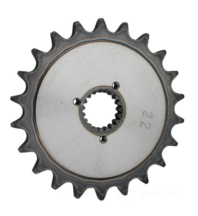 Pignon de transmission »Standard«; adaptable à XL fin 1984-début 1990; acier; nombre de dents: 22; pas des dents: 530 (5/8” x 3/8”); poids brut: 610 g