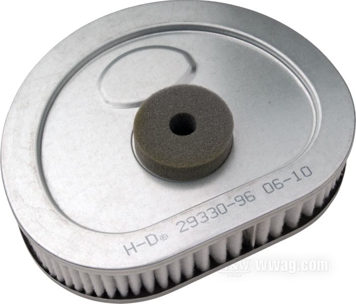 Elément filtrant »OEM«; adaptable à Evo Big Twin US 1996-1999 avec filtre à air rond; papier; remplace OEM HD 29330-96; USA; poids brut: 550 g
