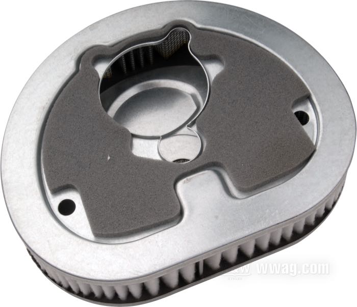 Elément filtrant »OEM«; adaptable à Evo Big Twin US 1996-1999 avec filtre à air rond; papier; remplace OEM HD 29330-96; USA; poids brut: 550 g