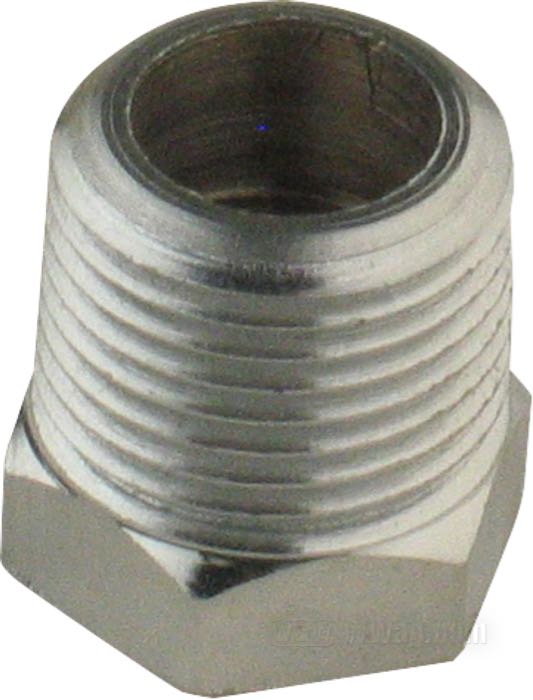 Racor reductor de Paughco; acero, cincado; rosca del racor: 3/8” NPT → 1/4” NPT; EE. UU.; peso bruto: 20 g