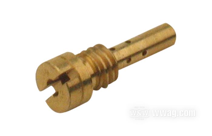 Chiclé intermedio ; apropiado para Sportster 1976-1987, Big Twin 1976-1989; latón; para carburadores Keihin de mariposa; rosca: M4.5; #80; peso bruto: 10 g