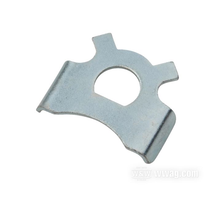 Rondelle blocage; pour Basculeurs; pour fourches Springer Classic et I-Beam; adaptable à 45 cui/750cc 1930-1952 (sauf Servi-car 1940→ and WLC); acier, zingué; remplace OEM HD 45681-40; poids brut: 10 g