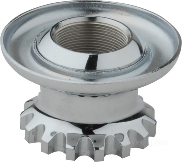 Adjusting nut by Samwel Supplies; for Classic Springer fork; fits Big Twin 1936-1948; steel, chrome-plated; length: 39 mm; thread: 1”-24; with dust shield; replaces OEM HD 2753-36, and 48327-36; Europe; gross weight: 200 g