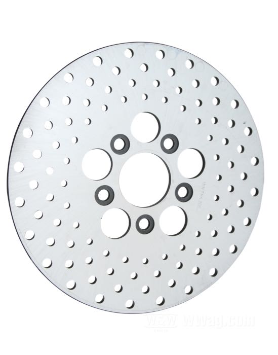 Disco di freno; atto per XL e FX 1973 anteriore, FX 1973-1980 posteriore, FL 1972-1984 anteriore, FL 1972-1980 posteriore; acciaio inox, forato; Ø 10”; fori di montaggio: 3/8