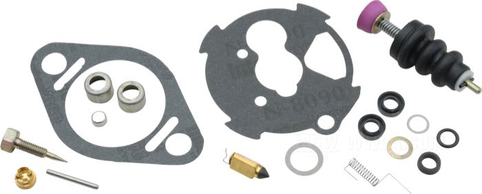 Kit de réparation; carburateur 40 mm; acier à ressort / acier / caoutchouc / papier; pour carburateurs Bendix; poids brut: 70 g