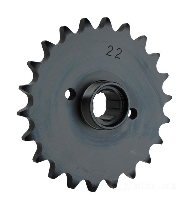 Pignon de transmission »Standard«; adaptable à XL 1954-début 1979; acier; nombre de dents: 22; pas des dents: 530 (5/8” x 3/8”); poids brut: 680 g
