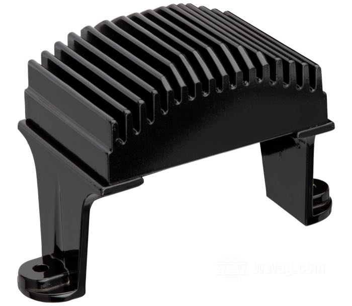 Regulator/Rectifier by Cycle Electric; fits Touring 2002-2003; aluminum, black, anodised; replaces OEM HD 74505-02; USA; gross weight: 1.42 kg