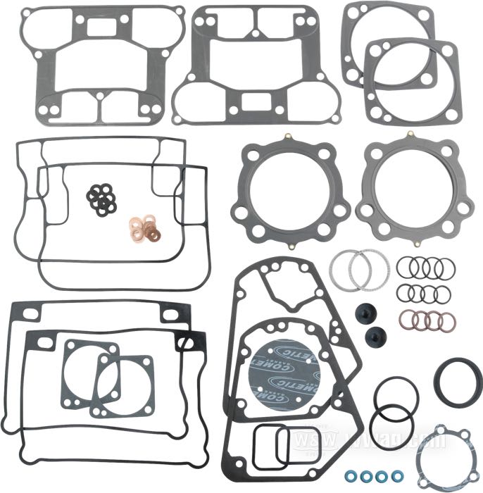 Pochette de joints de Cometic Gasket; pour Culasse; adaptable à Evo Big Twin 1992→; avec joint de culasse 0.040; papier / caoutchouc / cuivre / acier; alésage nominal: 3-1/2 ”; remplace OEM HD 17040-92; USA; poids brut: 390 g