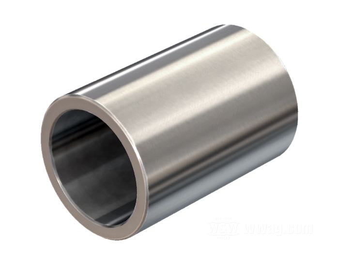 Spacer by Bates; for 1” axles; stainless steel; length: 46 mm; outer Ø: 1.26 ”; Inner Ø: 1.0 ”; Germany; gross weight: 100 g