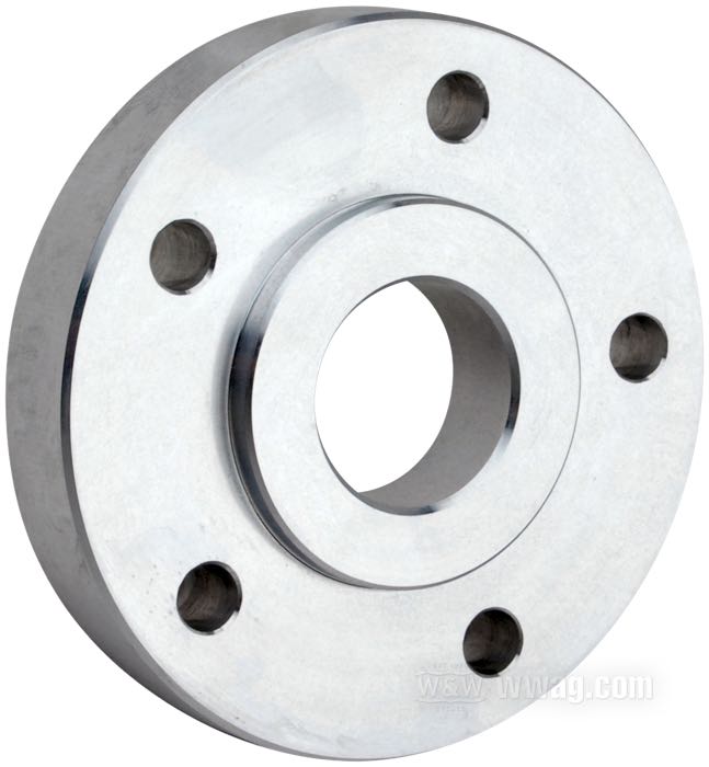 Flansch-Versatzscheibe von CPV; für Bremsscheibe; passend für Modelle 2000→; Billet-Aluminium; Ø Zentrierbund: 56 mm; Außen-Ø: 108 mm; Versatz: 3/4 ”; max. Ø der Montageschrauben: 3/8”; Bruttogewicht: 430 g