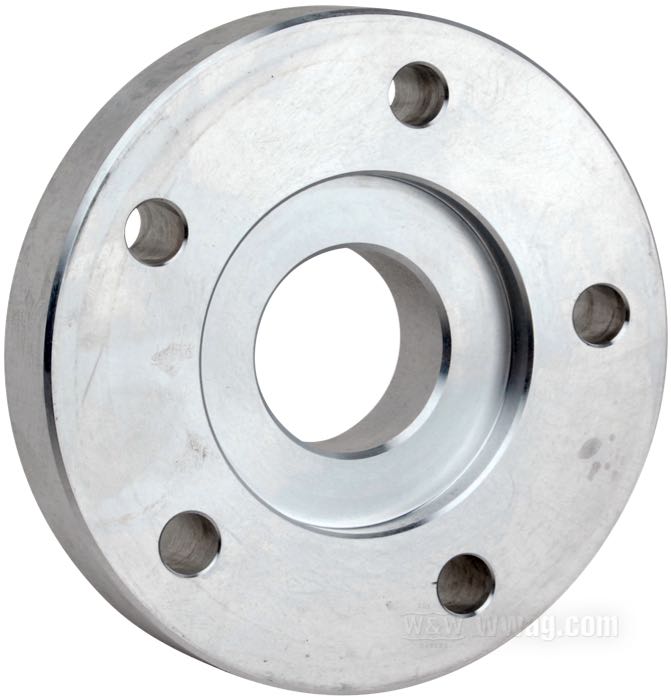 Flansch-Versatzscheibe von CPV; für Bremsscheibe; passend für Modelle 2000→; Billet-Aluminium; Ø Zentrierbund: 56 mm; Außen-Ø: 108 mm; Versatz: 3/4 ”; max. Ø der Montageschrauben: 3/8”; Bruttogewicht: 430 g